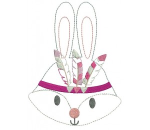 Stickserie - Federtiere Federhase Vollstick & Appli